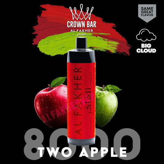 Al Fakher Crown Bar 8000 Puffs DTL Vape 5mg in UAE | Type-C Rechargeable