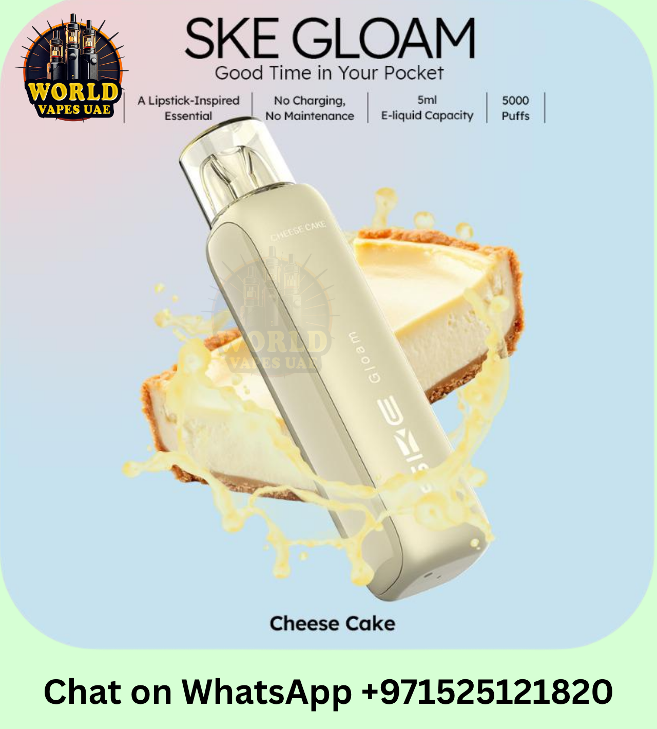 SKE Gloam 5000 Puffs Disposable Vape 20mg | Rechargeable MTL | UAE