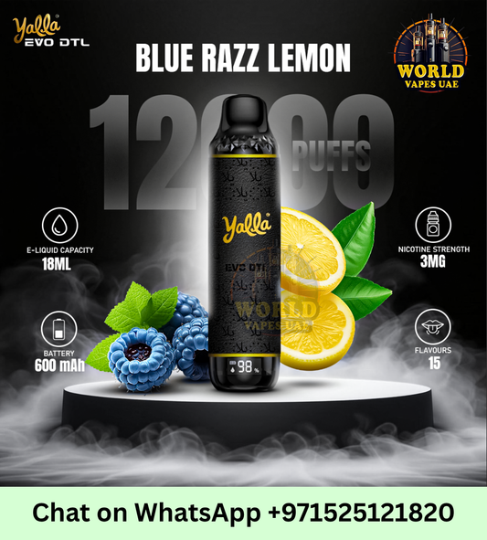Yalla EVO DTL 12000 Puffs Disposable Vape 0.3mg | Buy in Dubai UAE