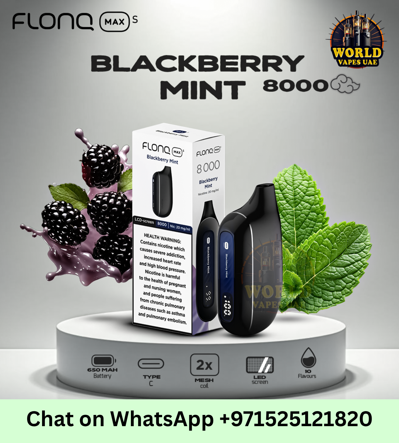 Flonq Max Blackberry Mint Vape UAE