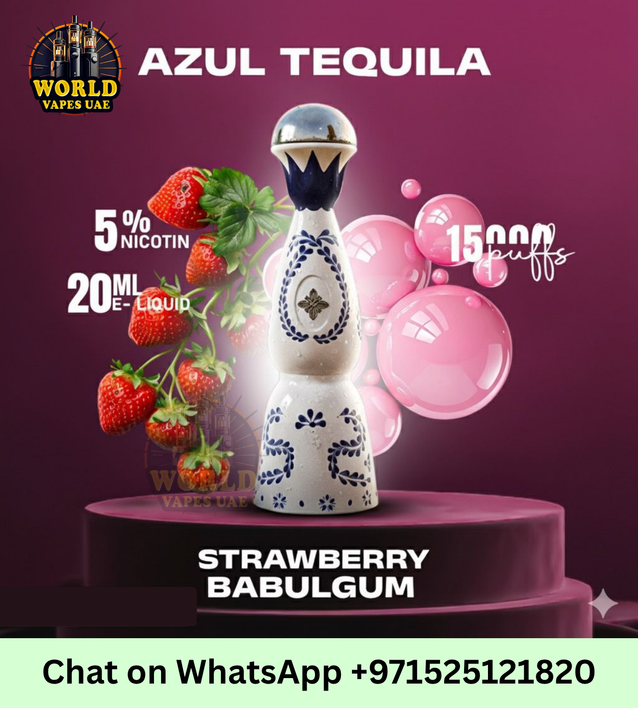 AZUL TEQUILA California Cherry Flavor - 15000 Puff Disposable Vape