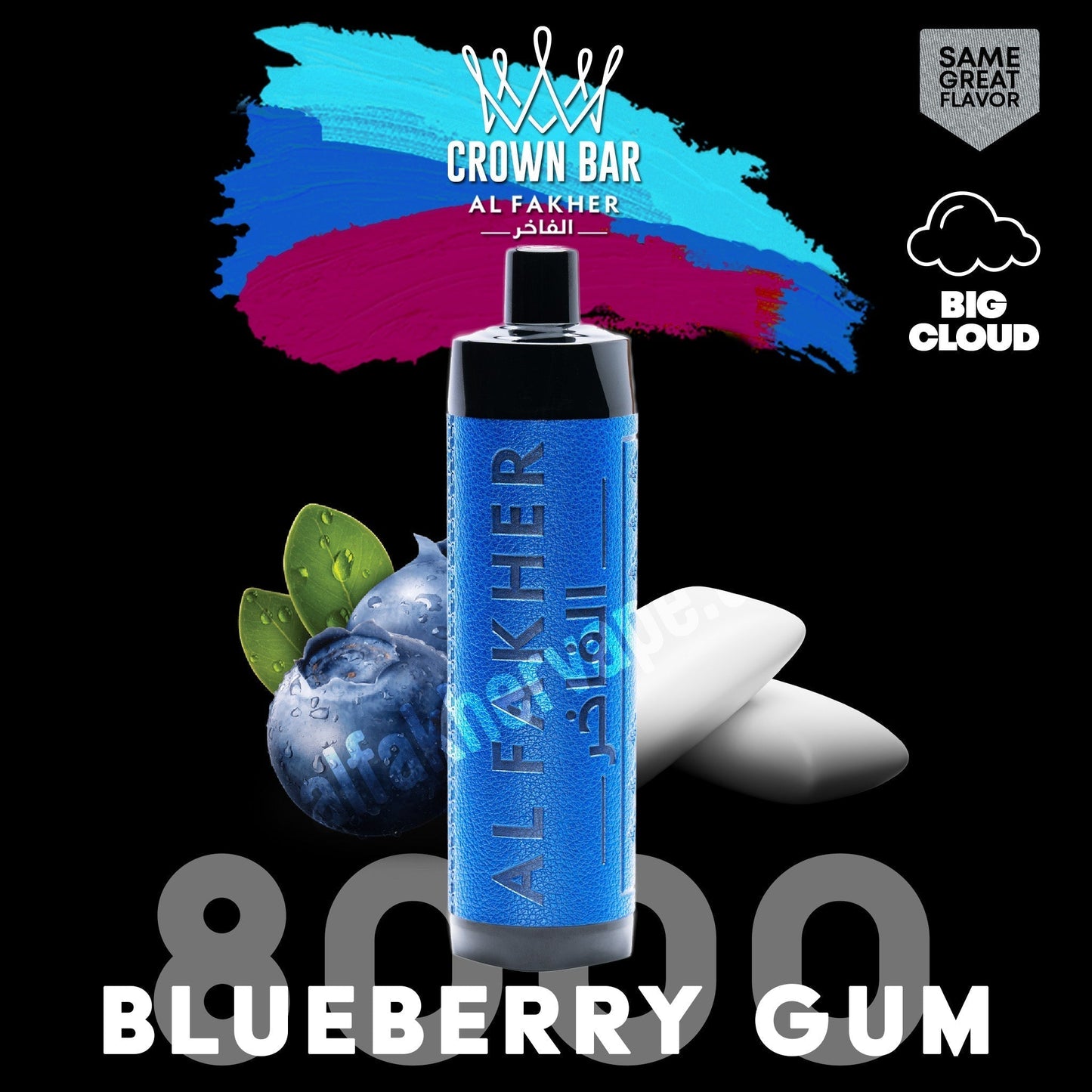Al Fakher Crown Bar 8000 Puffs DTL Vape 5mg in UAE | Type-C Rechargeable