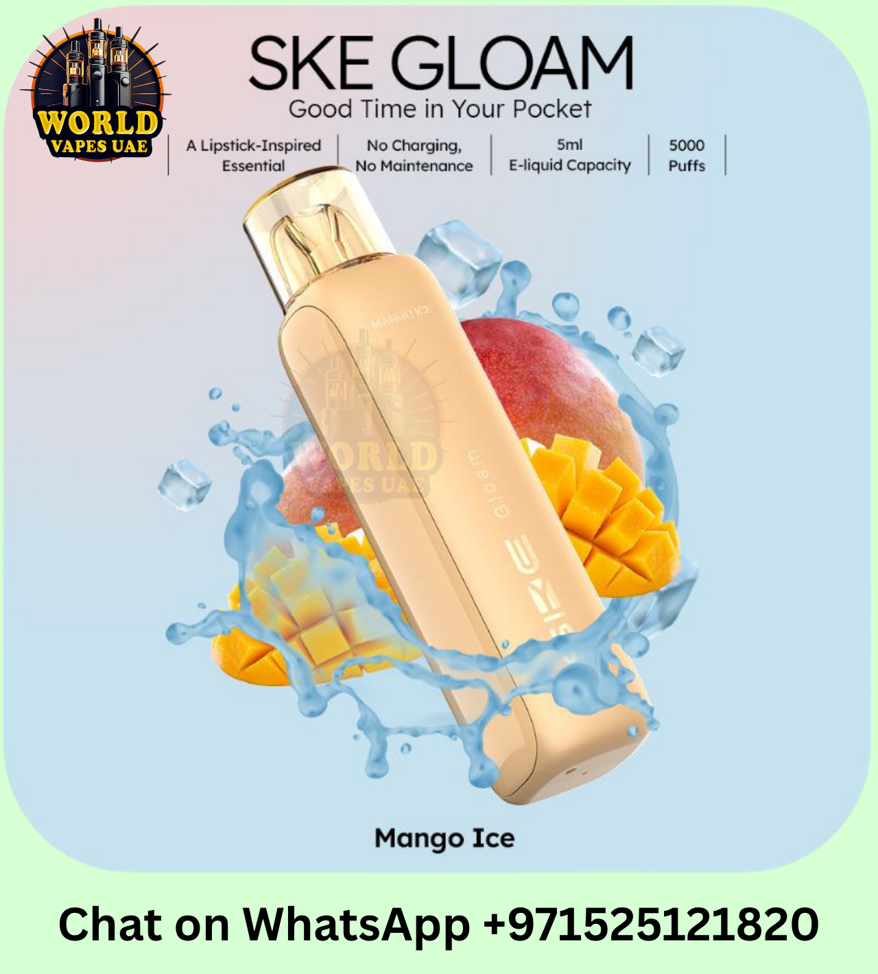 SKE Gloam 5000 Puffs Disposable Vape 20mg | Rechargeable MTL | UAE
