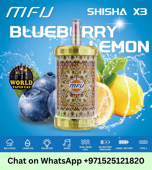 MFU SHISHA X3 Hookah 150000 Puffs Disposable Vape | UAE