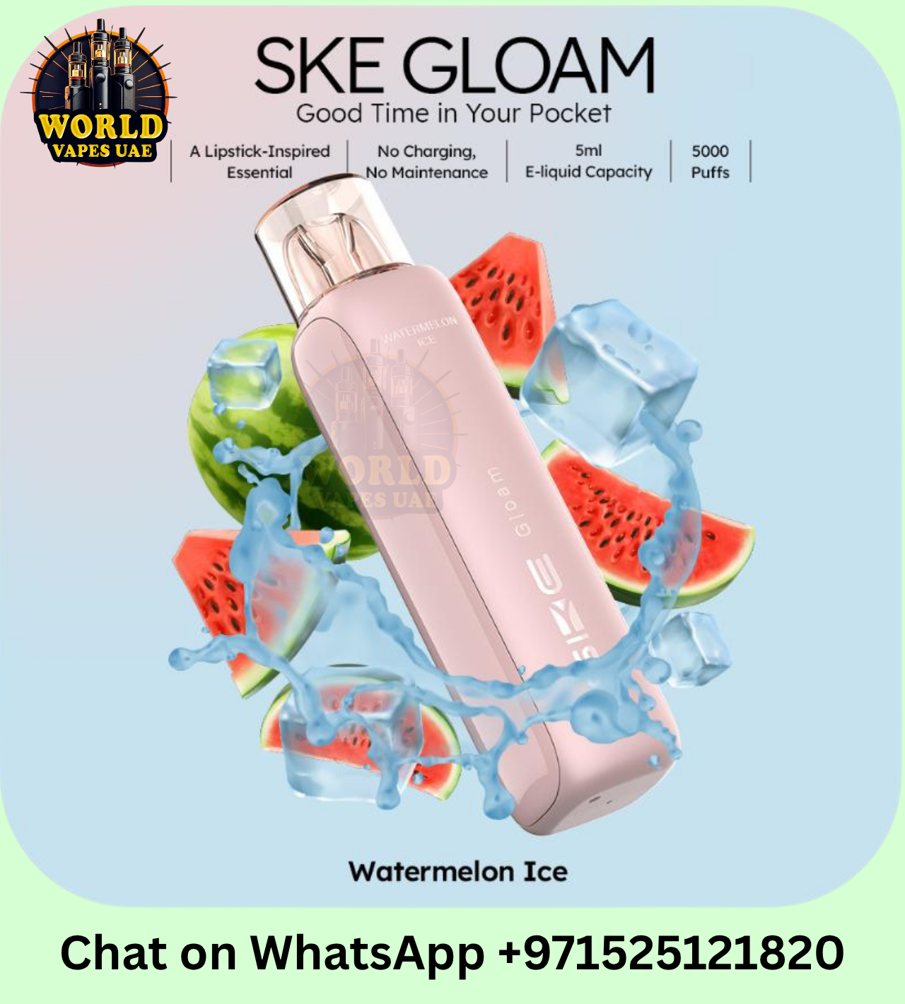 SKE Gloam 5000 Puffs Disposable Vape 20mg | Rechargeable MTL | UAE
