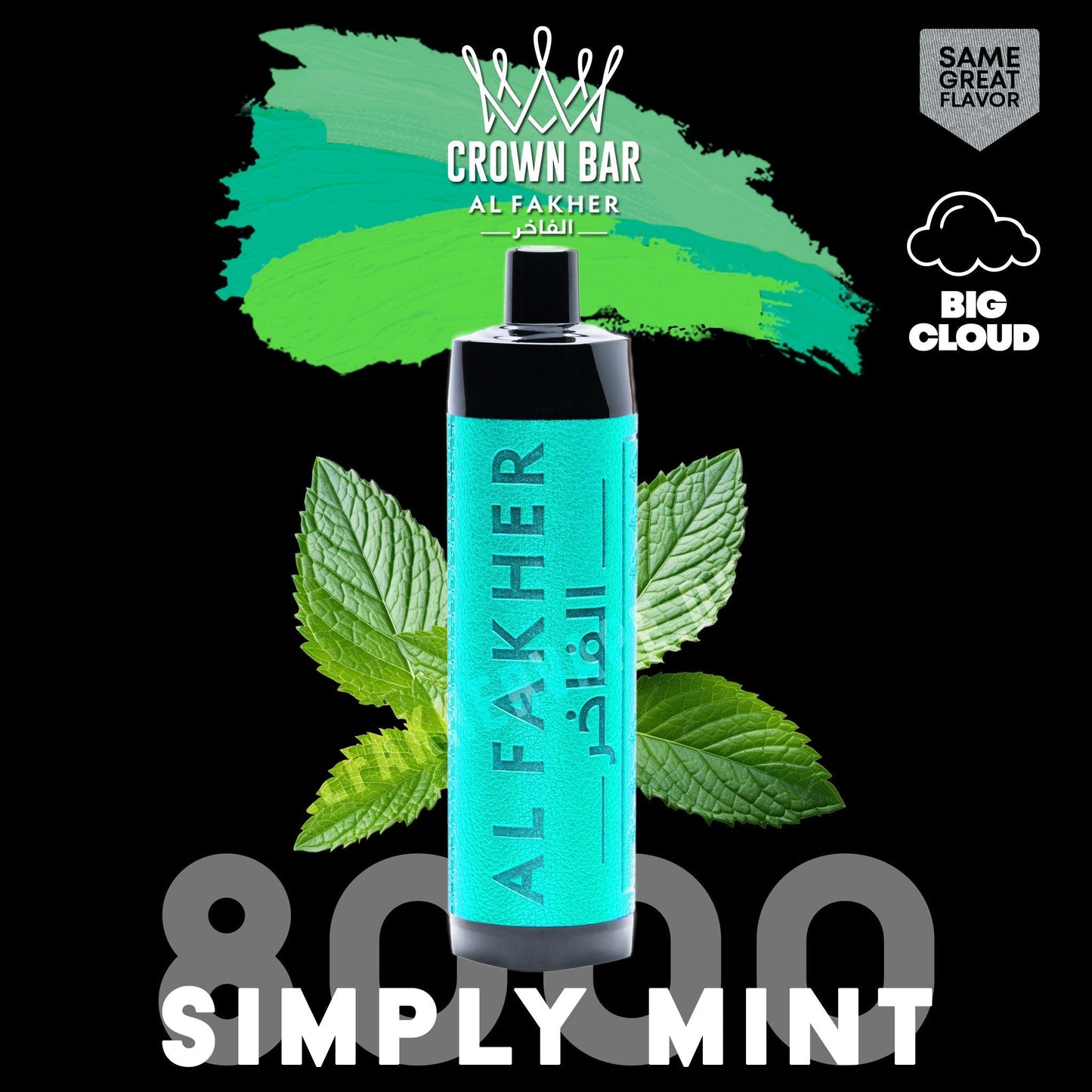Al Fakher Crown Bar 8000 Puffs DTL Vape 5mg in UAE | Type-C Rechargeable