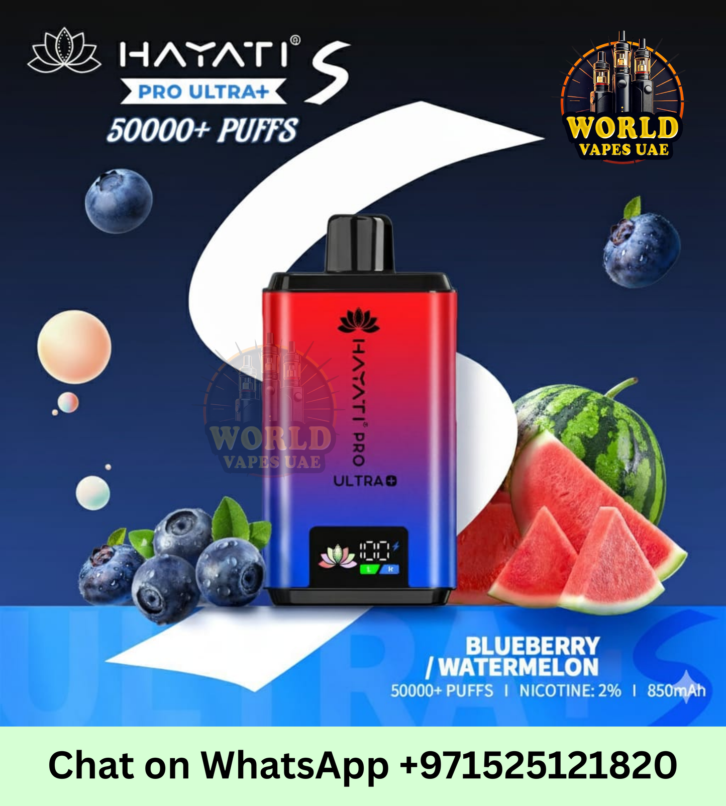 Hayati Pro Ultra Plus 50,000 Puffs Disposable Vape - 20mg Nic Salt