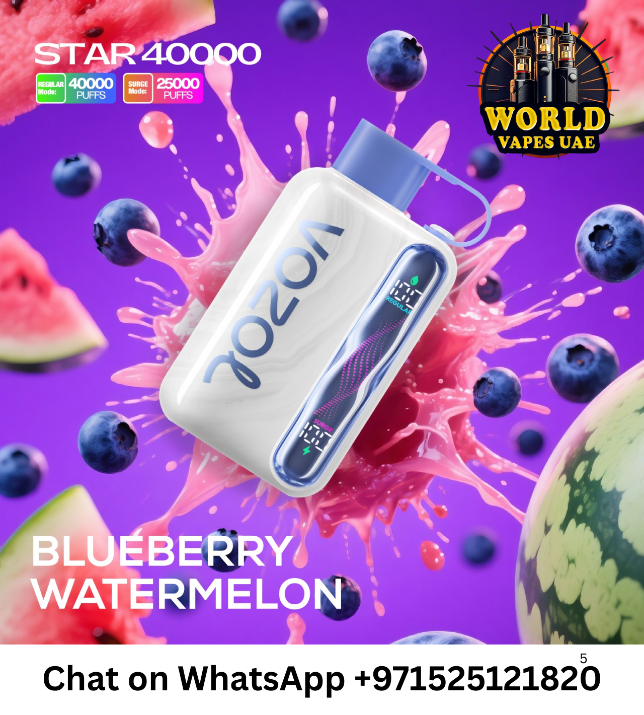 Vozol Star 40000 Puffs Disposable Vape 5% Nicotine in Dubai UAE