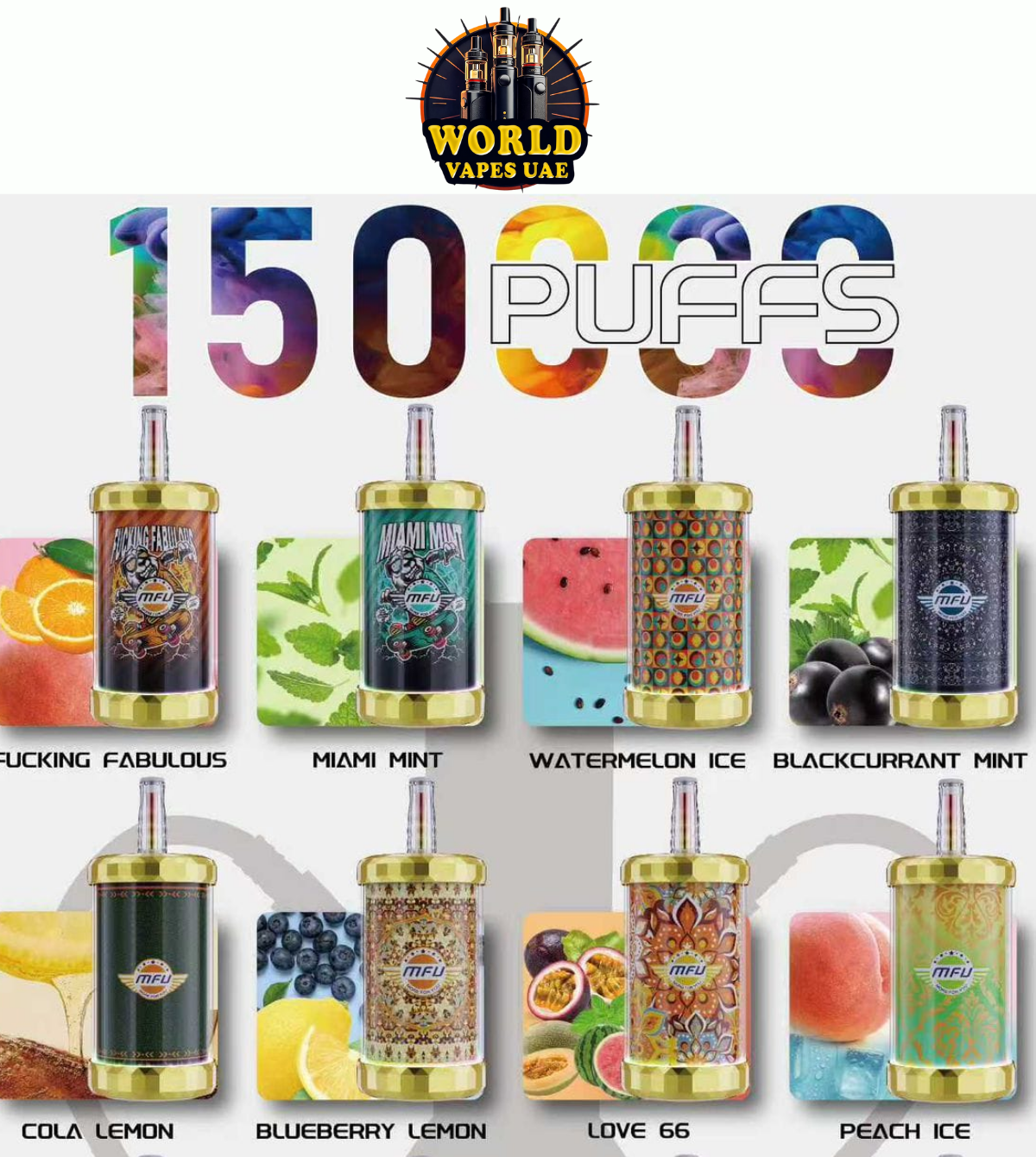 MFU SHISHA X3 Hookah 150000 Puffs Disposable Vape | UAE