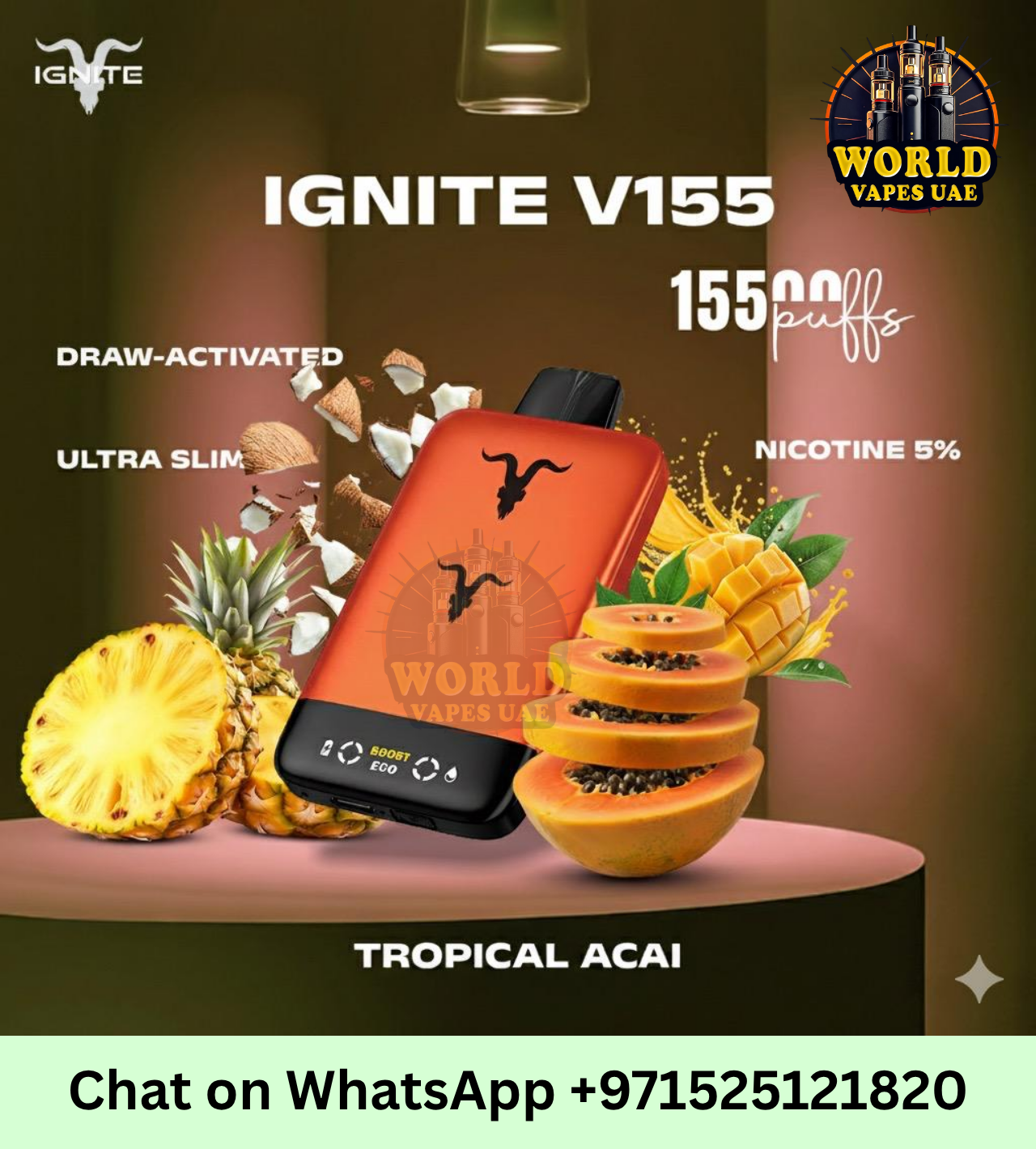 IGNITE V155 Rechargeable Disposable Vape 15,500 Puffs Dubai UAE – World Vapes