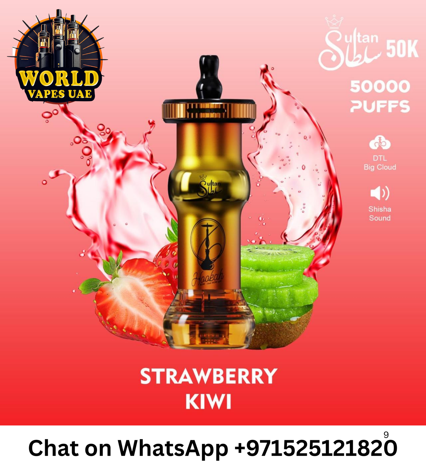 MOSMO Sultan 50000 Puffs Hookah Shape Disposable Vape – Premium Long-Lasting E-Hookah in UAE
