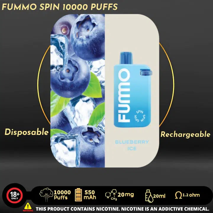 Fummo Spin 10000 Puffs Disposable Vape in Dubai, UAE | Rechargeable