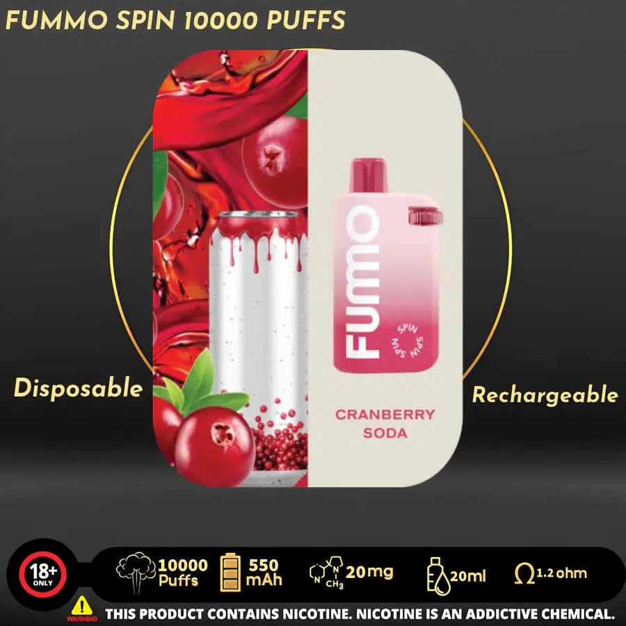 Fummo Spin 10000 Puffs Disposable Vape in Dubai, UAE | Rechargeable
