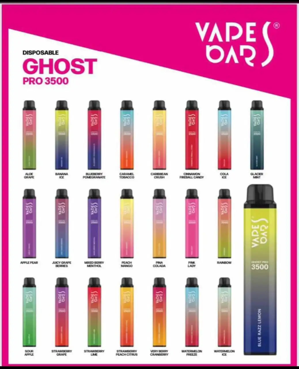Buy Vape Bar Ghost Pro 3500 Puffs Disposable Vape in Dubai, UAE