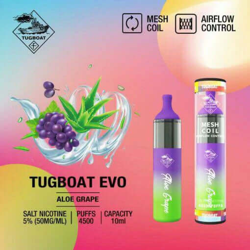 Buy Tugboat EVO 4500 Puffs Disposable Vape in Dubai, UAE | 5% Nicotine