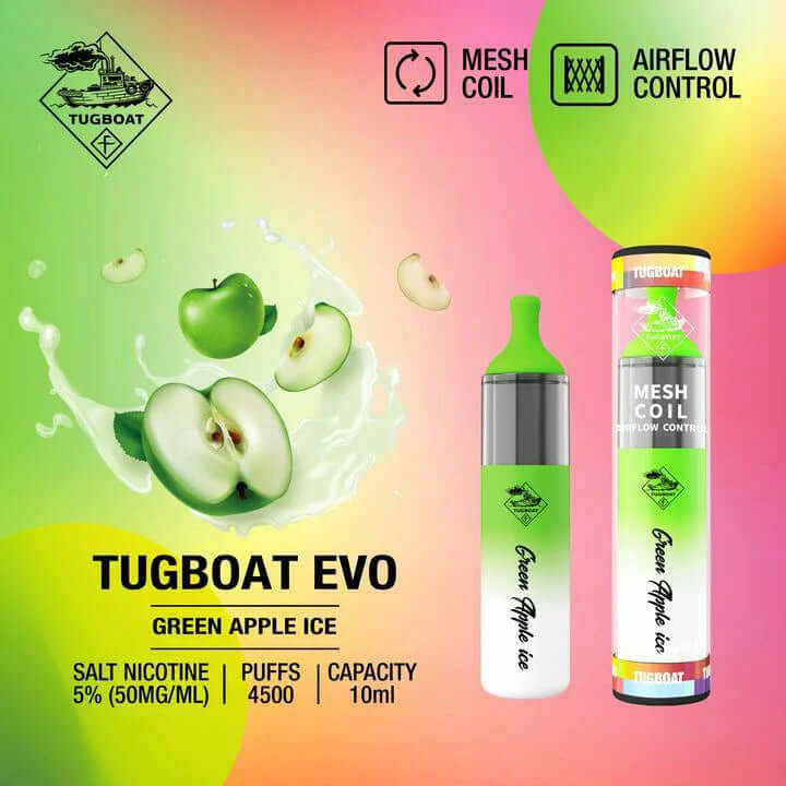 Buy Tugboat EVO 4500 Puffs Disposable Vape in Dubai, UAE | 5% Nicotine