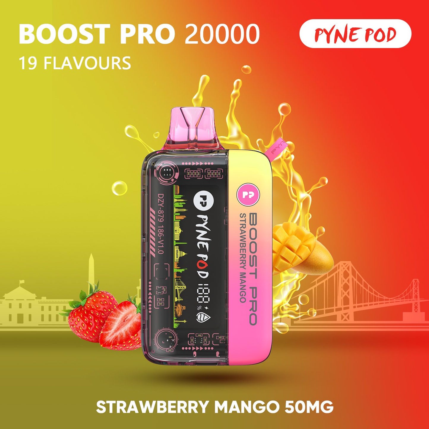 PYNE POD Boost Pro 20000 Puffs Disposable Vape in UAE | Dual Mode, 5% Nicotine