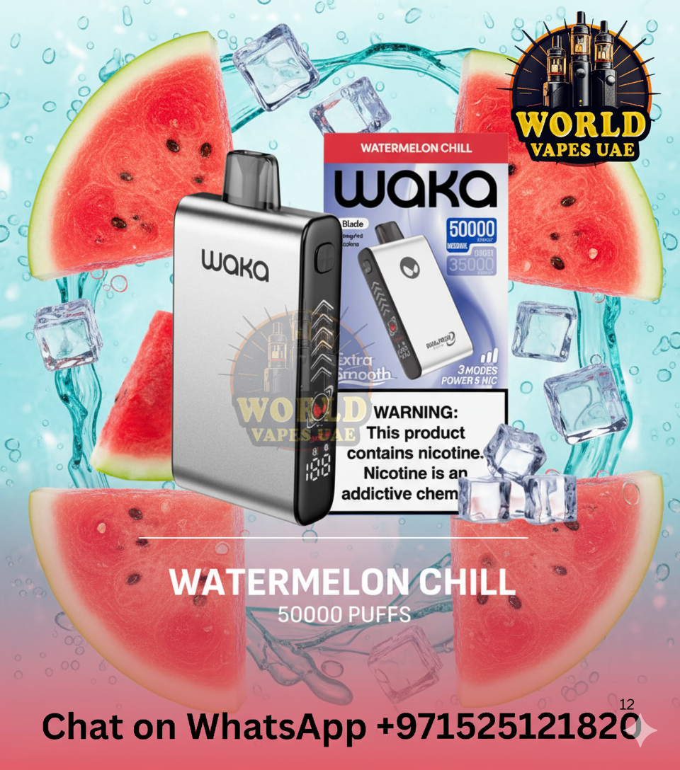Waka Blade 50000 Puffs Disposable Vape in Dubai – LED Screen & Dual Mesh Coil