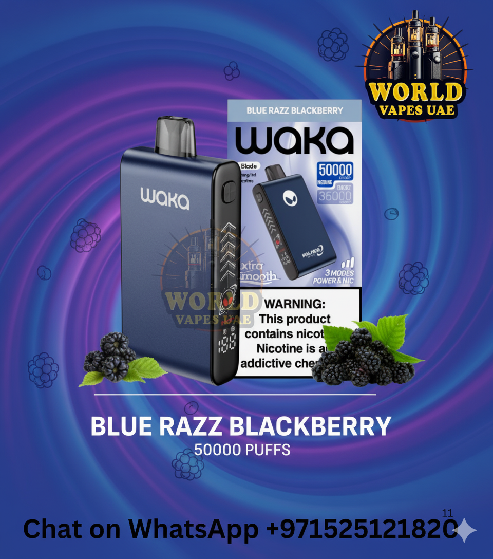Waka Blade 50000 Puffs Disposable Vape in Dubai – LED Screen & Dual Mesh Coil