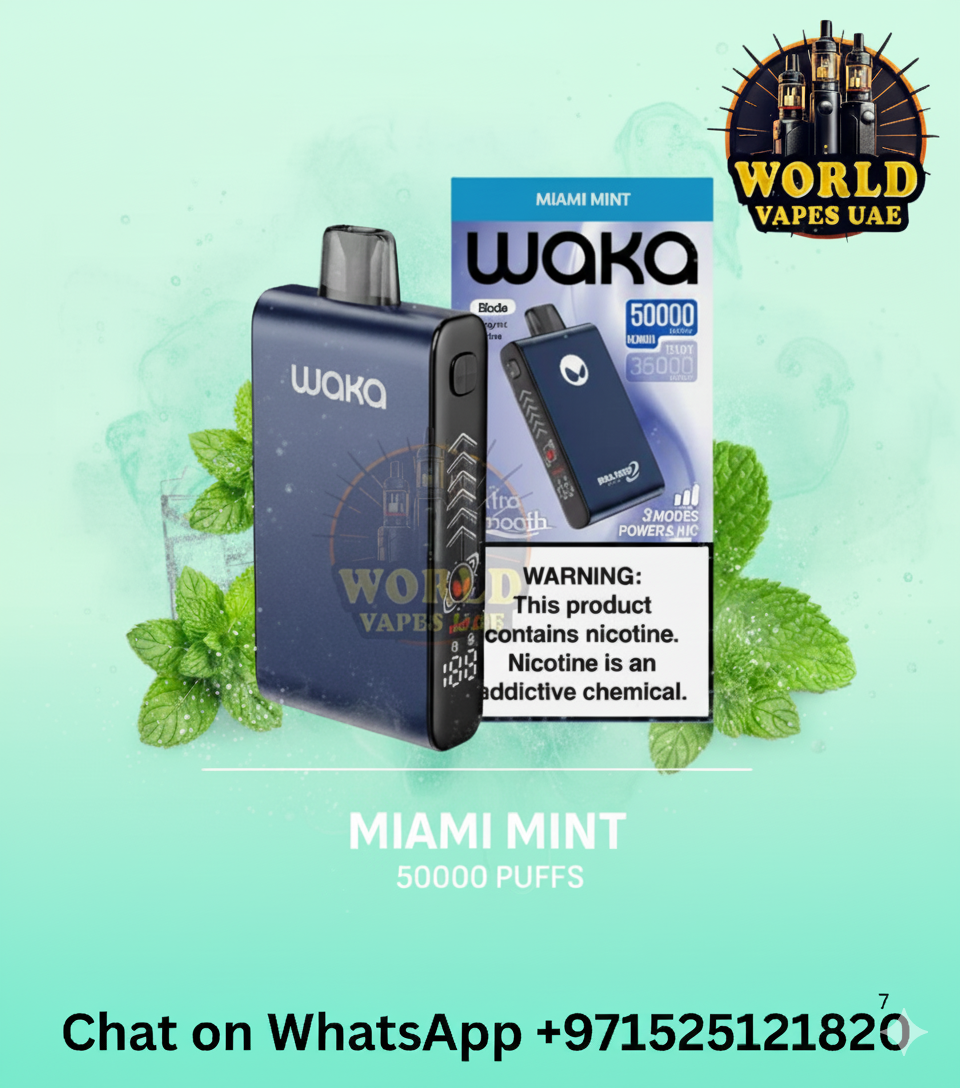 Waka Blade 50000 Puffs Disposable Vape in Dubai – LED Screen & Dual Mesh Coil