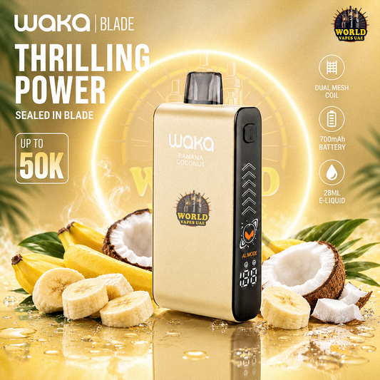 WAKA BLADE 50000 Puffs Banana Coconut disposable vape