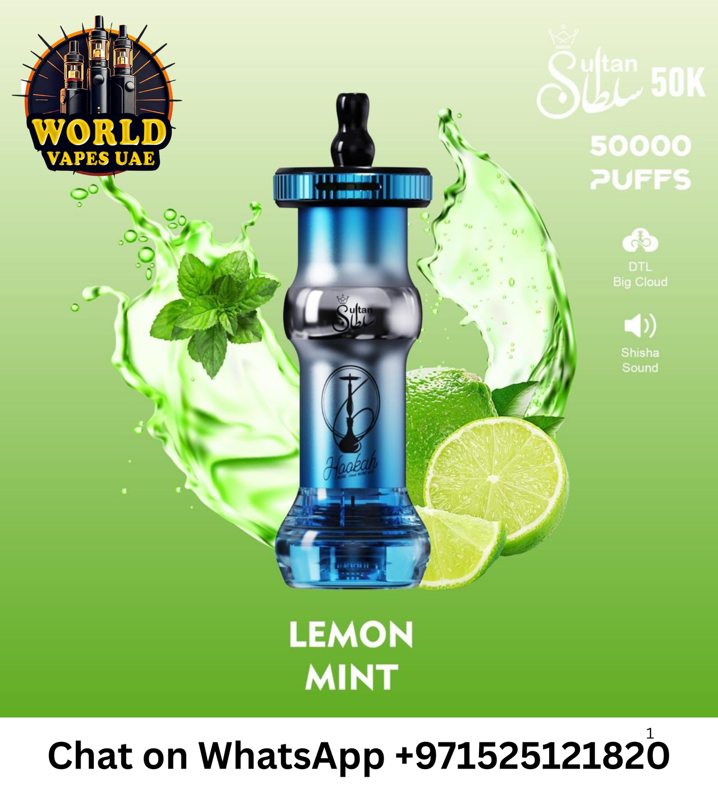 MOSMO Sultan 50000 Puffs Hookah Shape Disposable Vape – Premium Long-Lasting E-Hookah in UAE