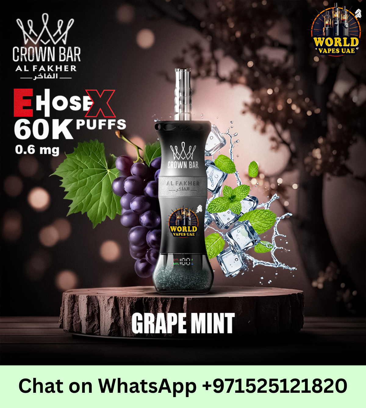 Crown Bar Al Fakher E-Hose X 60000 Puffs Disposable Vape UAE