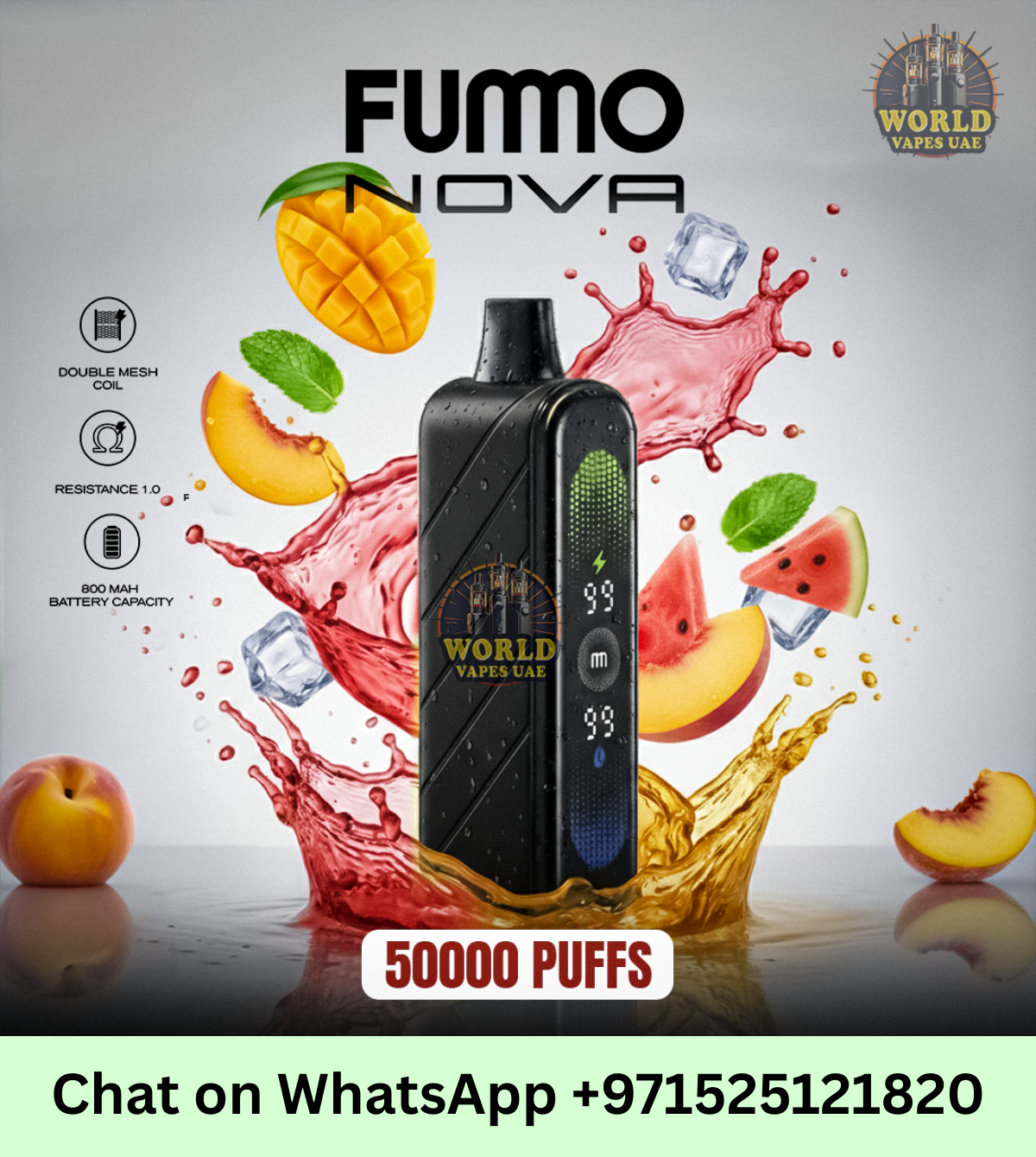 Fummo Nova 50000 Puffs Disposable Vape 2% Nicotine UAE