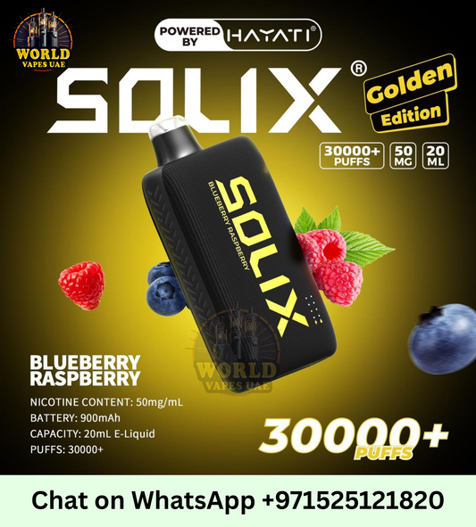 Hayati Solix 30000 Puffs Golden Edition Disposable Vape Dubai UAE