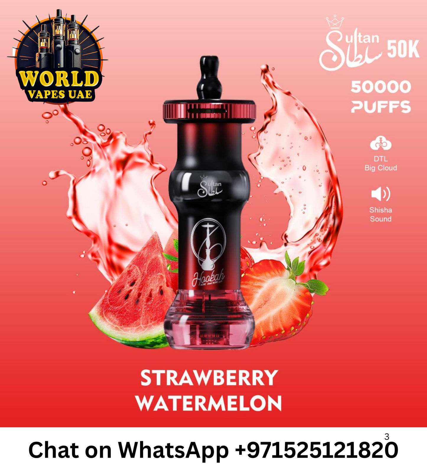 MOSMO Sultan 50000 Puffs Hookah Shape Disposable Vape – Premium Long-Lasting E-Hookah in UAE