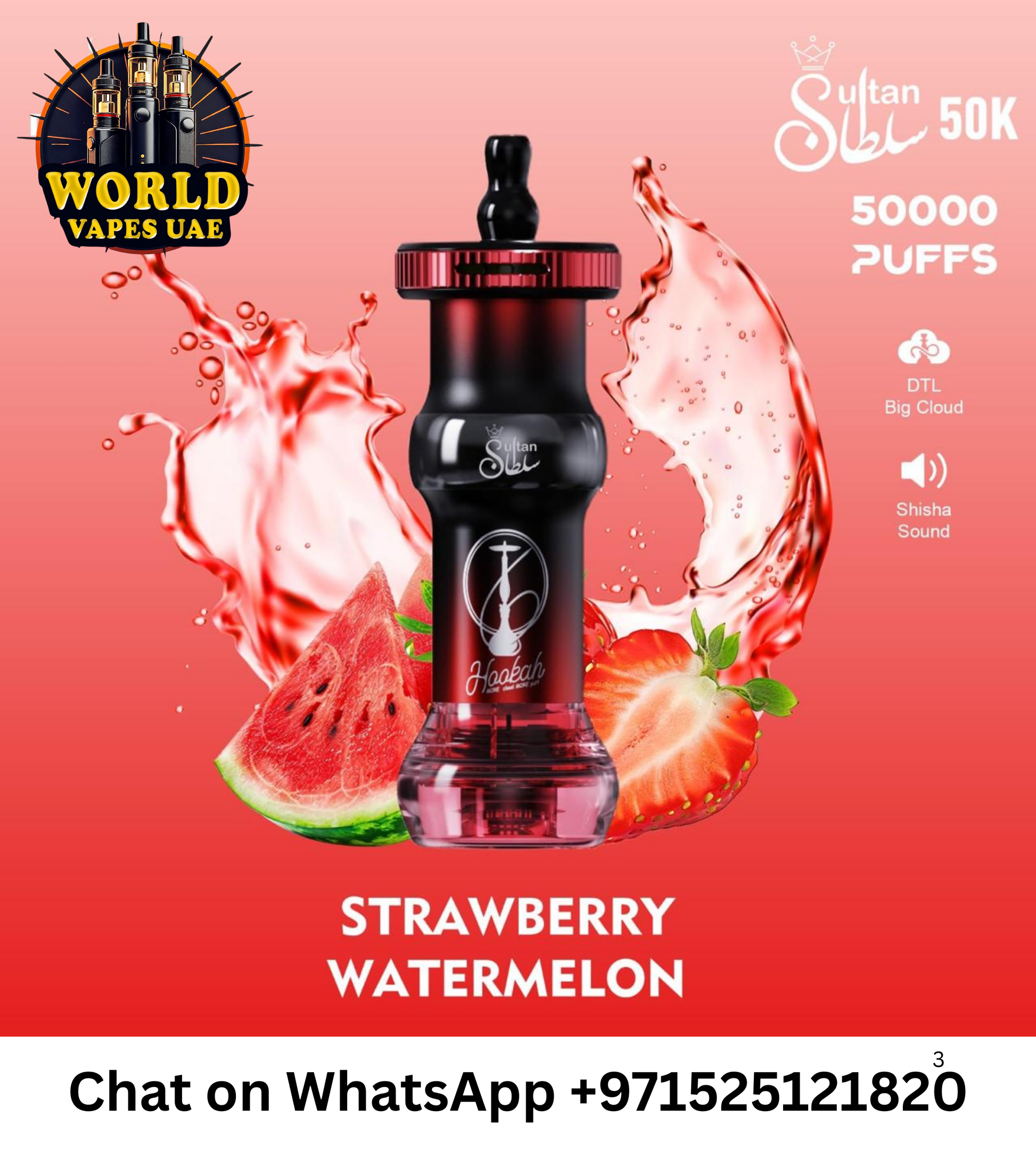 MOSMO Sultan 50000 Puffs Hookah Shape Disposable Vape – Premium Long-Lasting E-Hookah in UAE