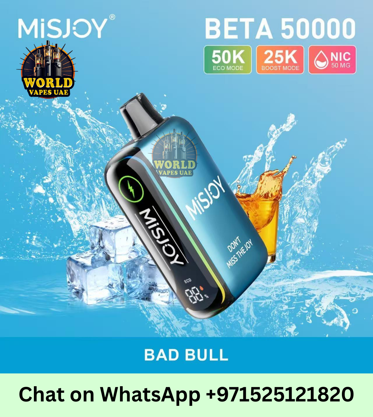 MISJOY Beta 50000 Puffs Disposable Vape 50mg Rechargeable UAE