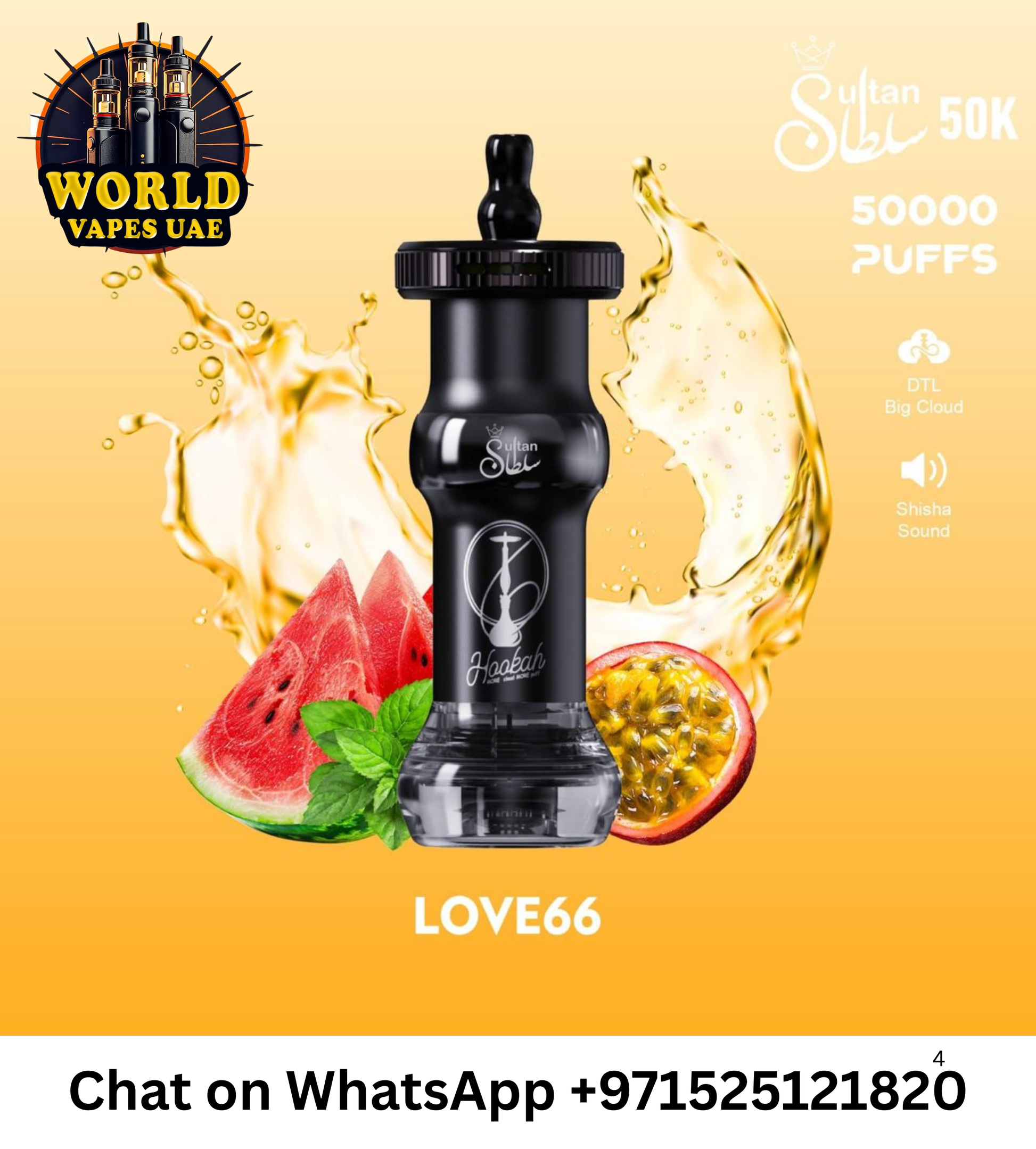 MOSMO Sultan 50000 Puffs Hookah Shape Disposable Vape – Premium Long-Lasting E-Hookah in UAE