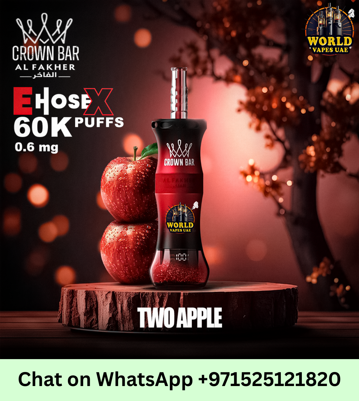 Crown Bar Al Fakher E-Hose X 60000 Puffs Disposable Vape UAE