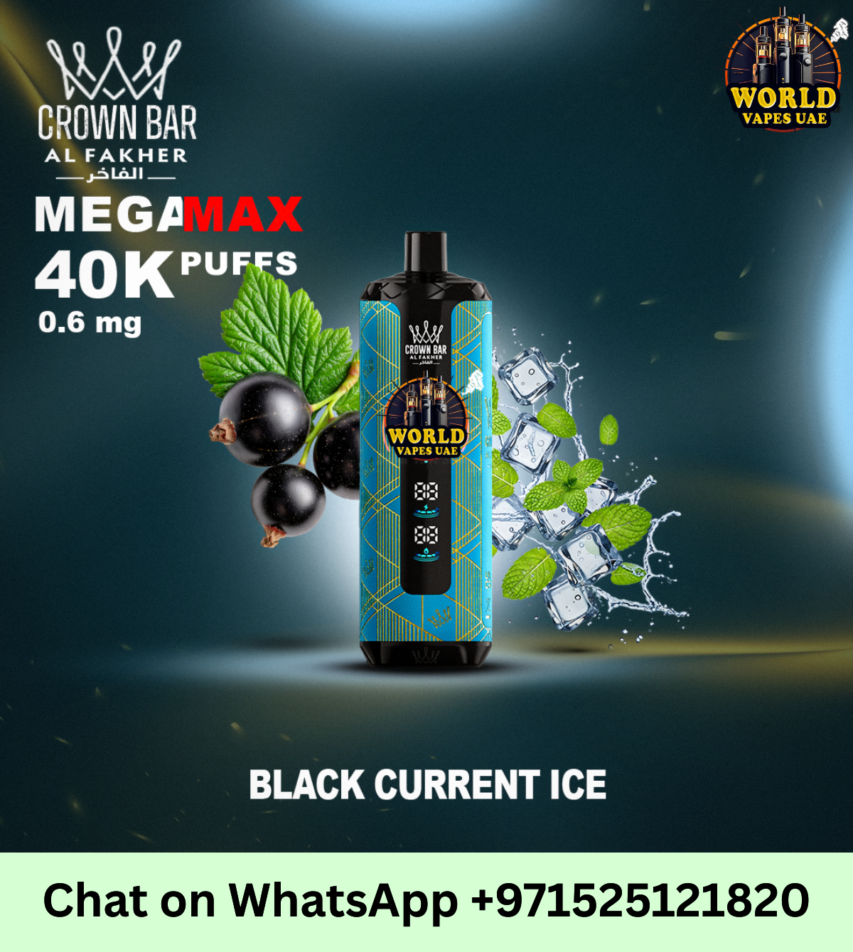 Al Fakher Crown Bar Mega Max 40K Puffs Disposable Vape – UAE