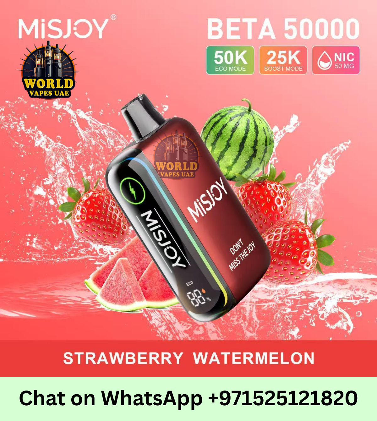 MISJOY Beta 50000 Puffs Disposable Vape 50mg Rechargeable UAE