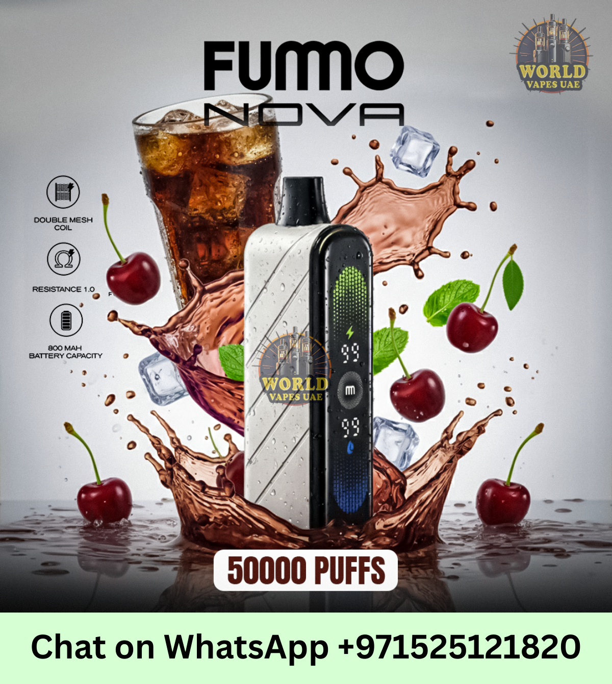 Fummo Nova 50000 Puffs Disposable Vape 2% Nicotine UAE