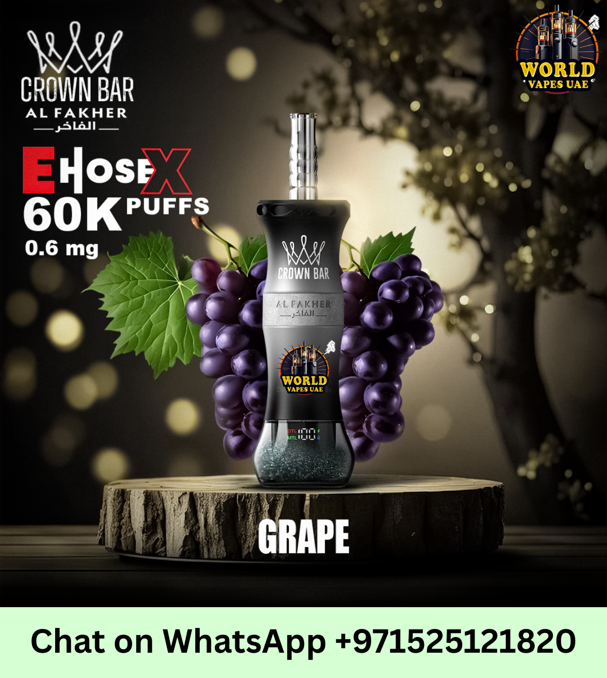 Crown Bar Al Fakher E-Hose X 60000 Puffs Disposable Vape UAE