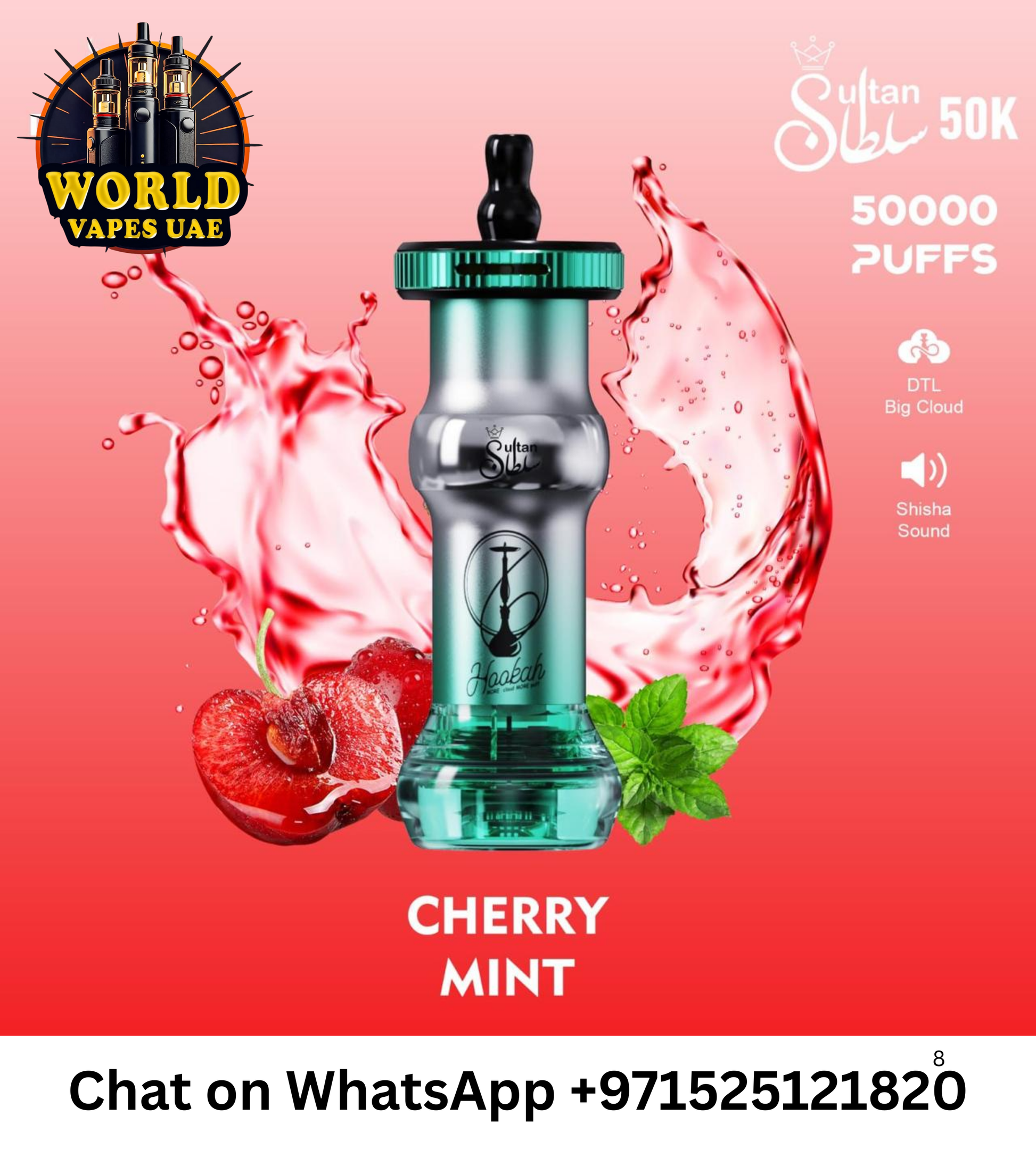 MOSMO Sultan 50000 Puffs Hookah Shape Disposable Vape – Premium Long-Lasting E-Hookah in UAE