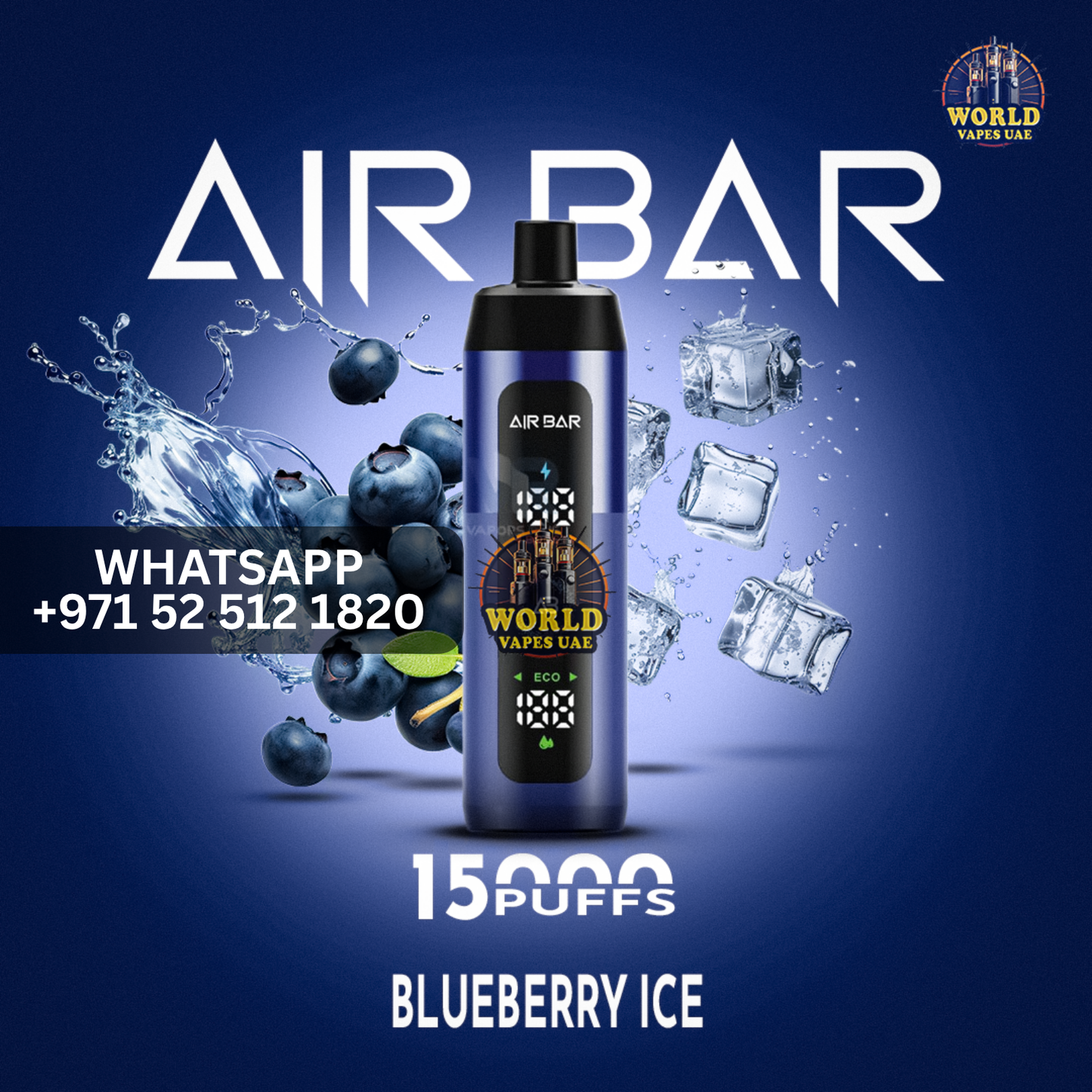 Air Bar 15,000 Puffs Disposable Vape  Digital Display  World Vapes