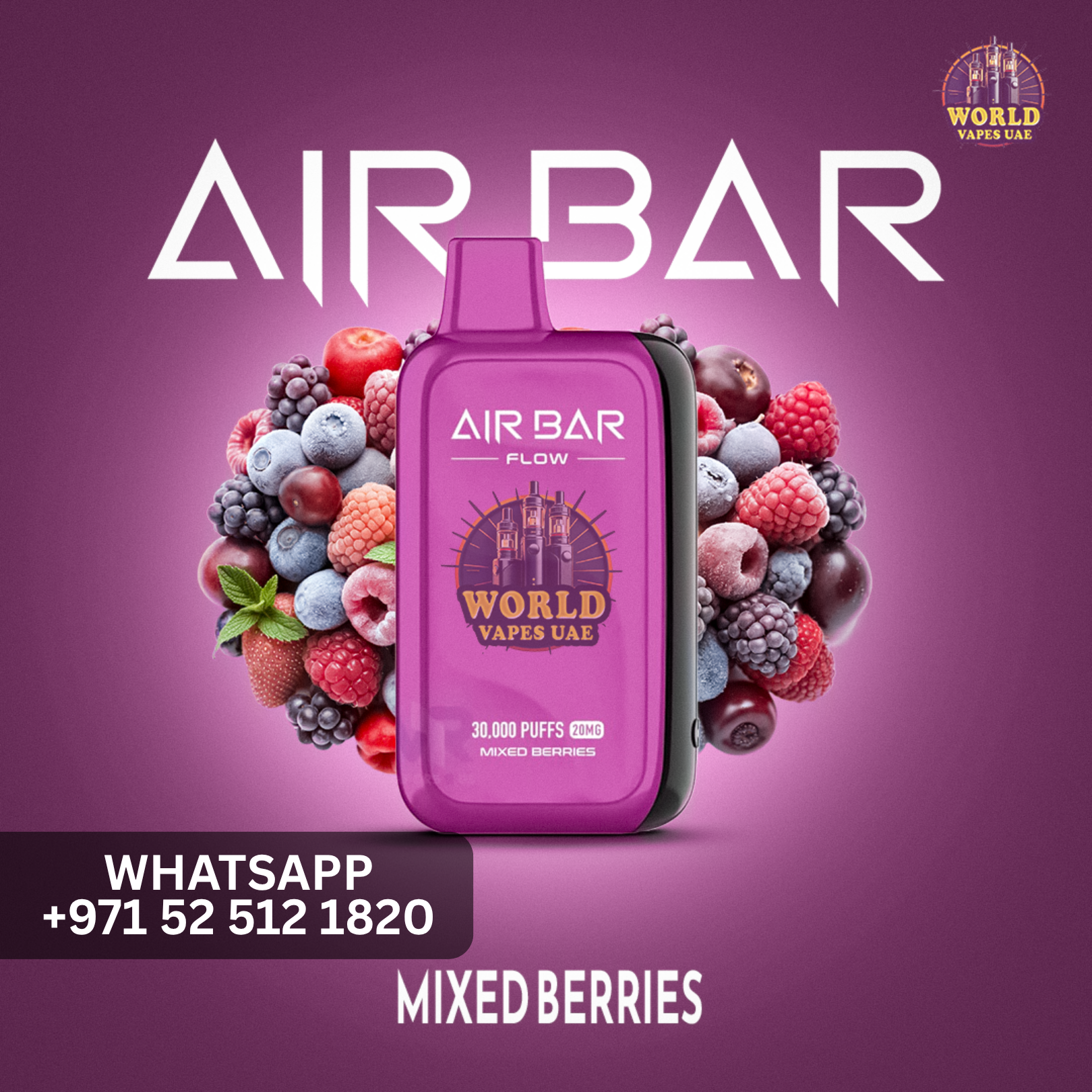 Air Bar Flow 30000 Puffs Disposable Vape | All Flavors | World Vapes