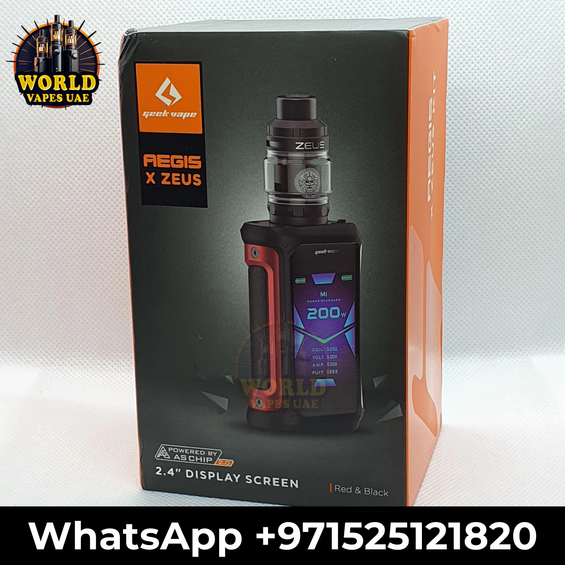 Geek Vape Aegis X Zeus Kit 200W – Dual 18650 Mod & Tank Dubai UAE