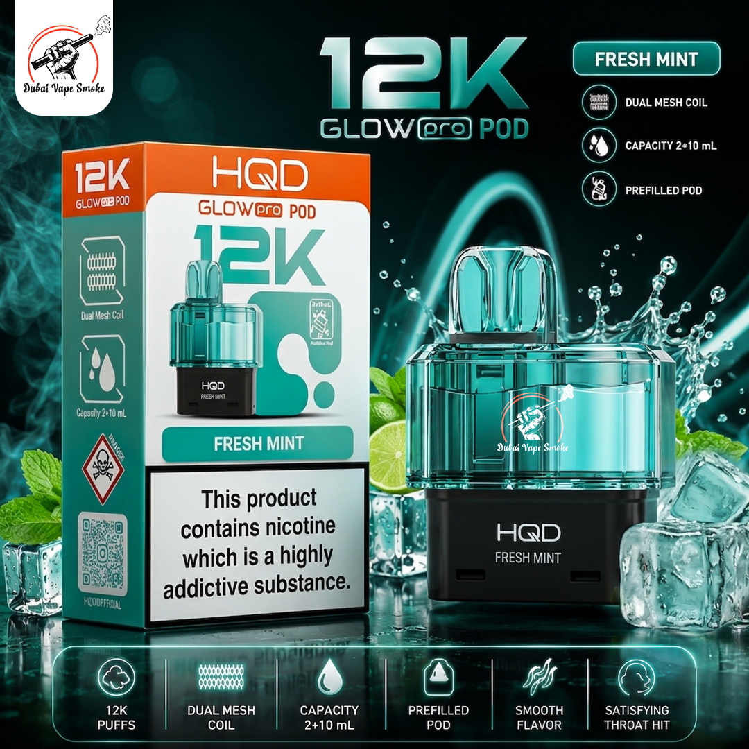 HQD Glow Pro 12K Disposable Pod | 12,000 Puffs | Dual Mesh