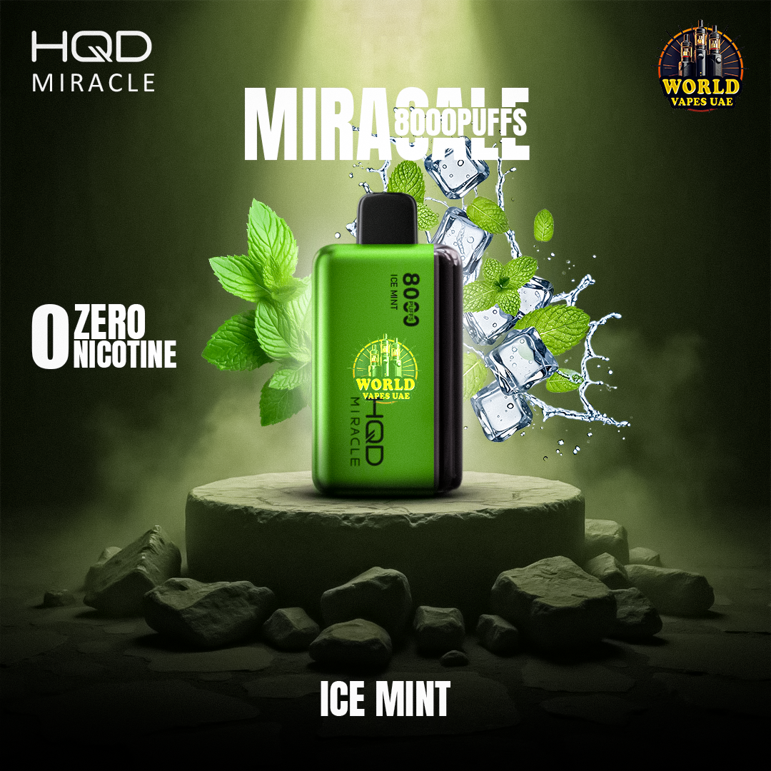 HQD Miracle 8000 Puffs Zero Nicotine Disposable Vape UAE