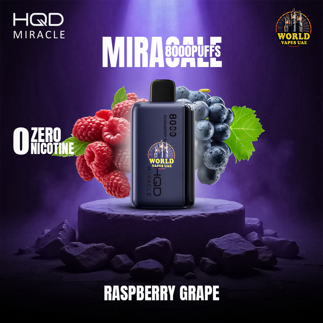 HQD Miracle 8000 Puffs Zero Nicotine Disposable Vape UAE