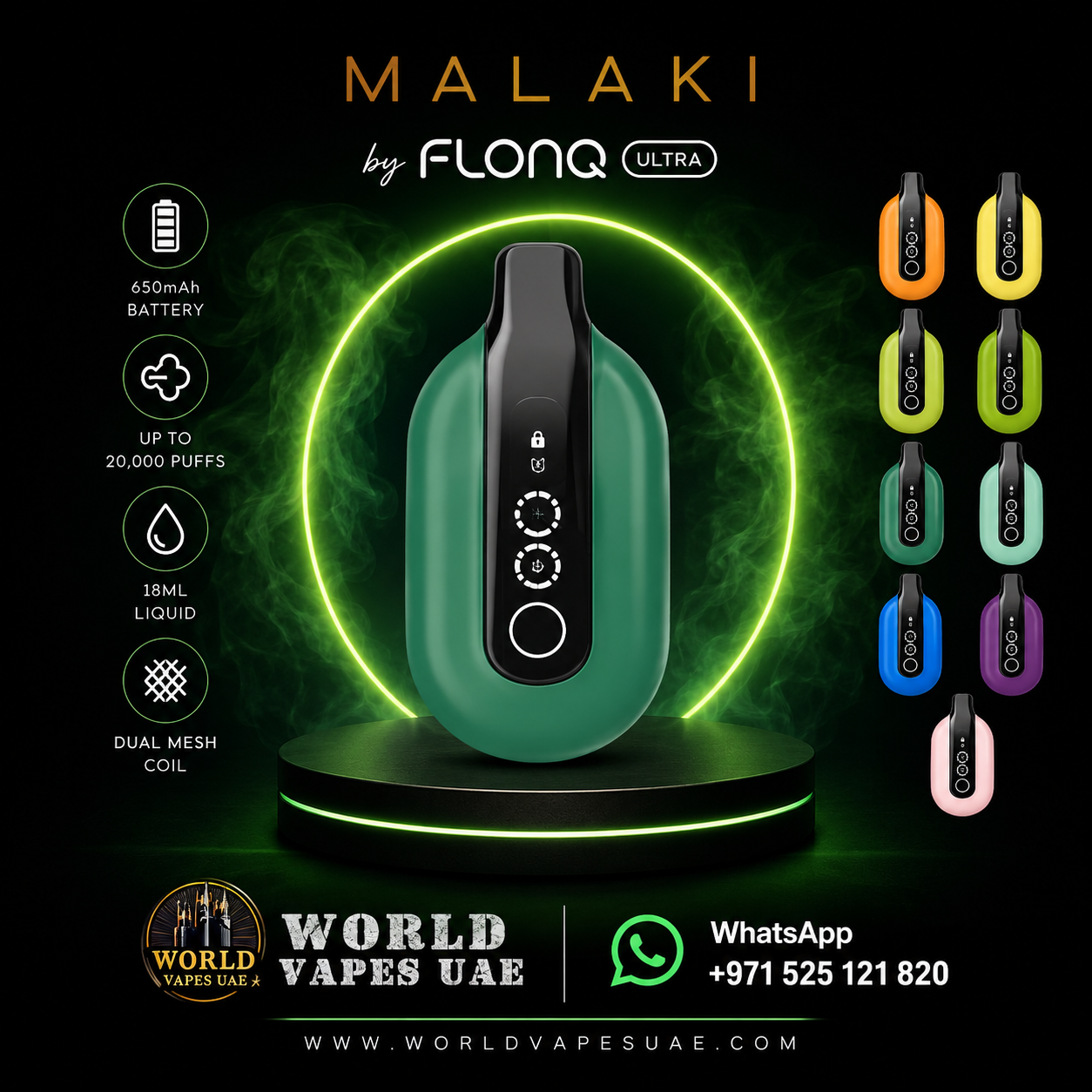 Malaki FLONQ Ultra 20K Puffs Disposable Vape | Dubai Vape Shop