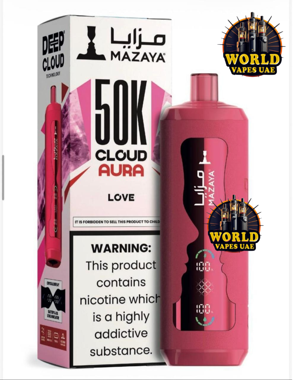 Mazaya Cloud Aura 50K Disposable Vape  World Vapes UAE