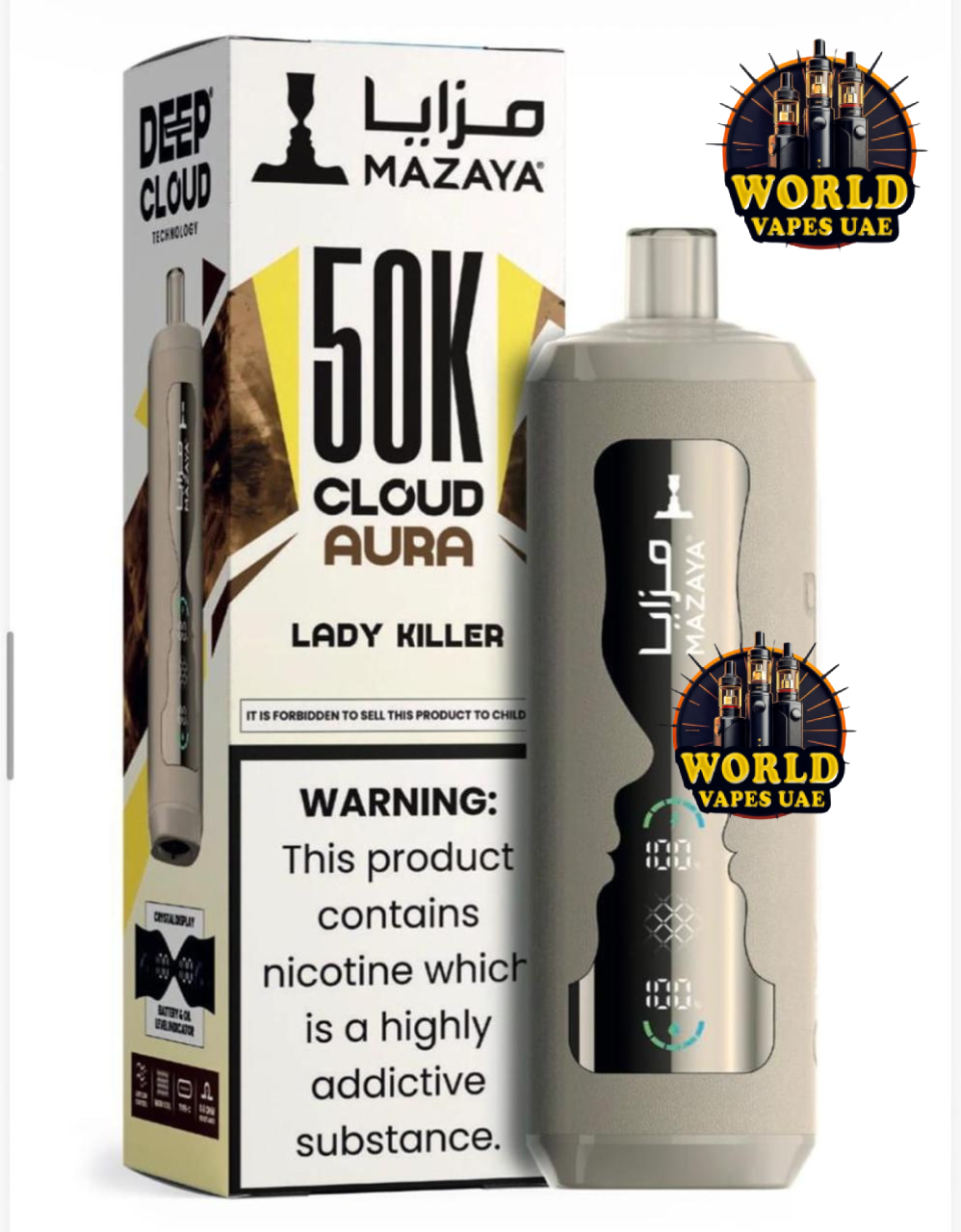 Mazaya Cloud Aura 50K Disposable Vape  World Vapes UAE
