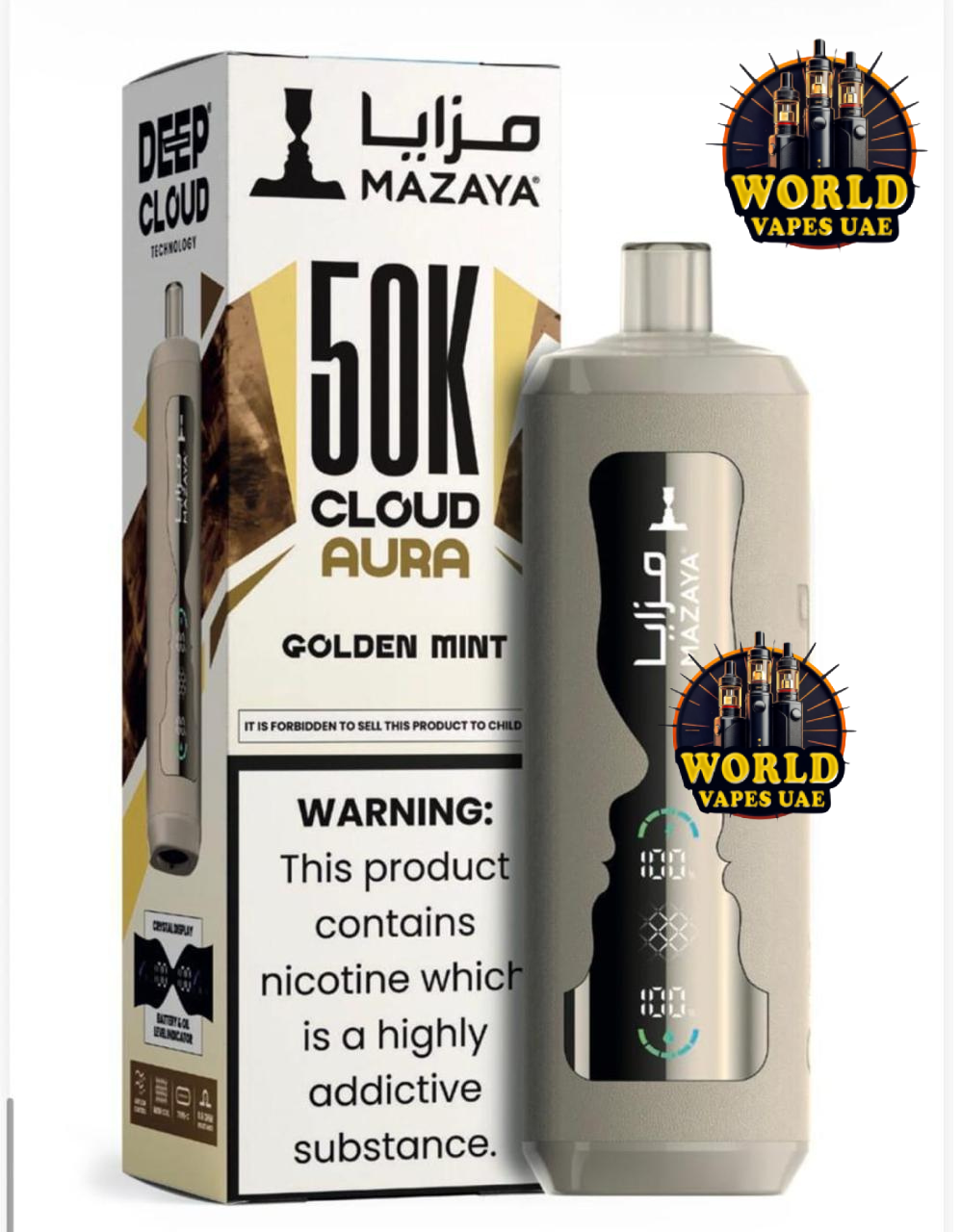 Mazaya Cloud Aura 50K Disposable Vape  World Vapes UAE