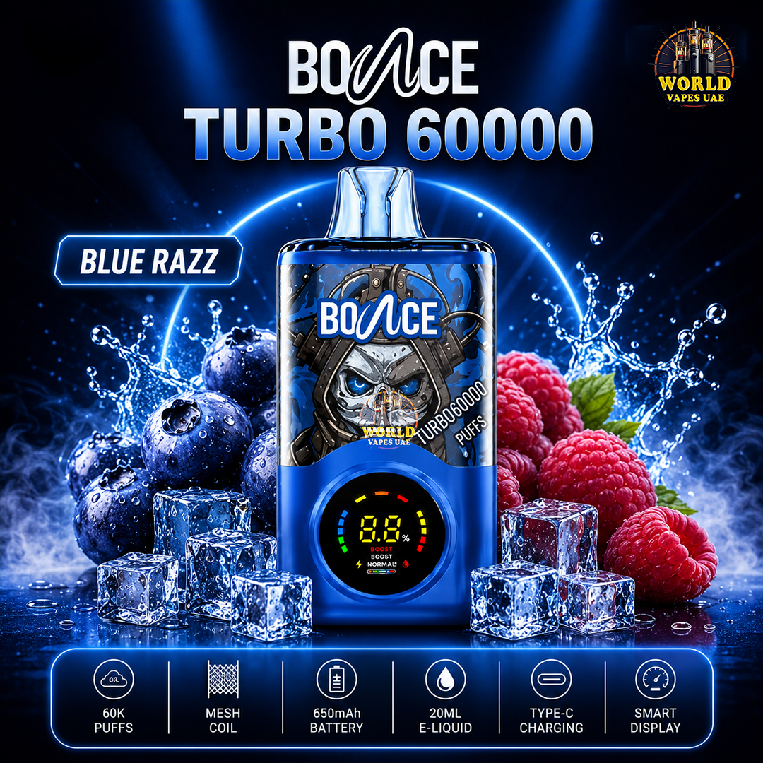 BOUNCE TURBO 60000 Blue Razz disposable vape 60000 puffs